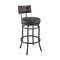 Armen Living Rees Swivel Counter or Bar Stool in Mocha Finish with Brown Faux Leather 840254333611 - alternate 1